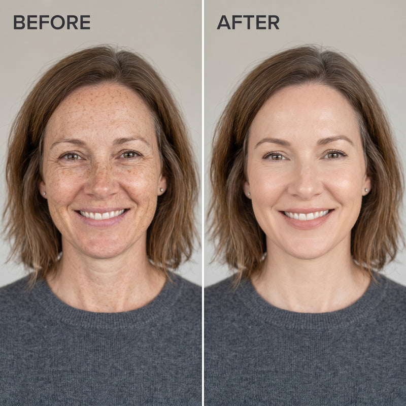 Before and after foundation finish